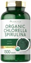 Carlyle Organic Chlorella Spirulina tablety 124; 1300 Počet 124; 50 / 50 Blend 124; Non- GMO a gluten zdarma