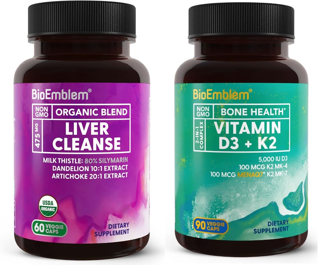 BioEmblim Vitamin D3 K2 USDA Organická očista jater