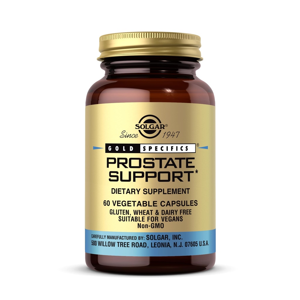Solgar Prostate Support - 60 Zeleninové kapsle - Non- GMO, Vegan, Gluten Free & Dairy Free - 30 Služeb
