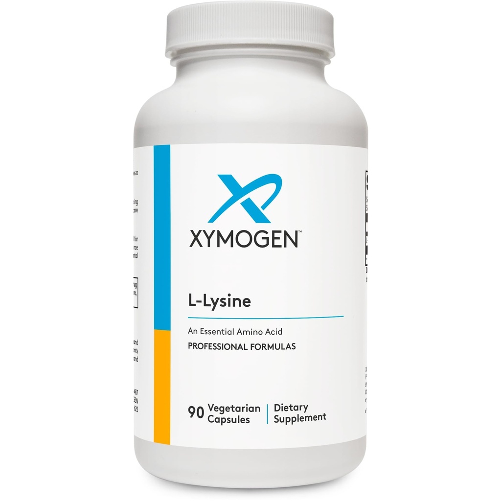 XYMOGEN L- Lysin 1000mg Kapsle - Amino Acid dodatek k podpoře syntézy kolagenu, poskytuje rovnováhu na vysoký příjem argininu (90 Kapsle)