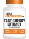 BulkSupplements.com Tart Cherry Extract Capsules - Tart Cherry Appendix, Tart Cherry Capsules 500mg - Antioxidant Source, Gluten Free, 1 Kapsle per Serving, 240 Veg Kapsle (Balení po 1)