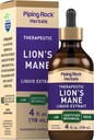 Piping Rock Lions Mane tinktura current 124; 4 Fl Oz current 124; Houba extrakt tekuté kapky current 124; Alkohol zdarma dodatek current 124; Vegetarian, Non- GMO, gluten zdarma