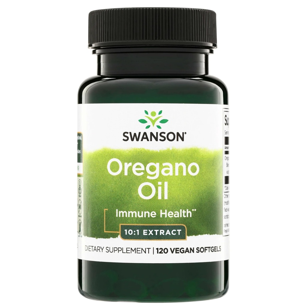 Swanson Oregano Oil 10: 1 Extract- přírodní dodatek na podporu trávicí zdraví-Respirační a močové trakt Zdravotní podpora (120 Softgels, 150mg každý)