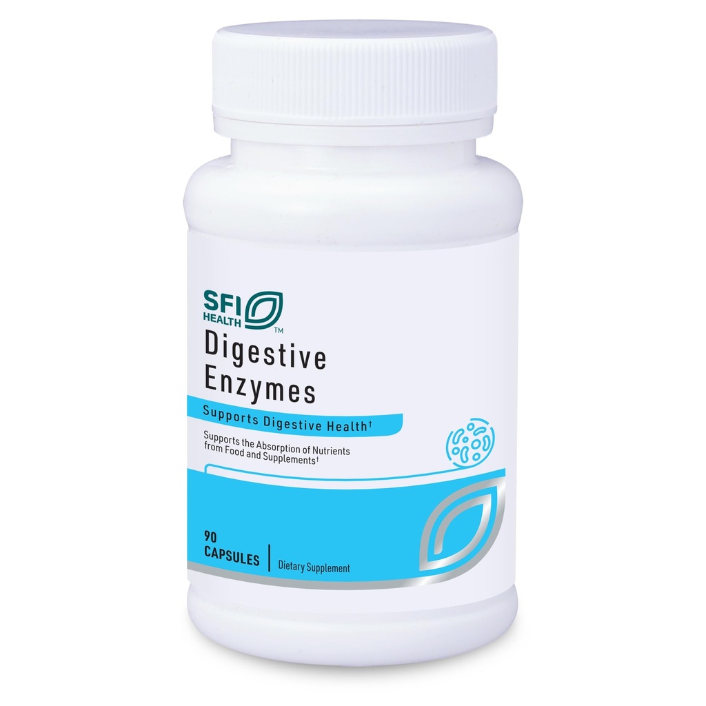 Klaire Labs SFI Health Digestive Enzymes - Gut Zdravotní doplňky s amylázou, proteázou, laktázou, celulázou a lipázou Enzymy pro stravovací - Podporuje příležitostné nadýmání & plyn (90 Kapsle)