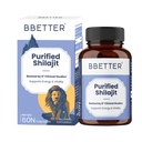 BBETTER Purified Shilajit with PrimaVie® | Clinically Studied Shilajit Extract | Supports Energy, Stamina, Strength & Healthy Testosterone Levels | Lab Tested | 60 Capsules