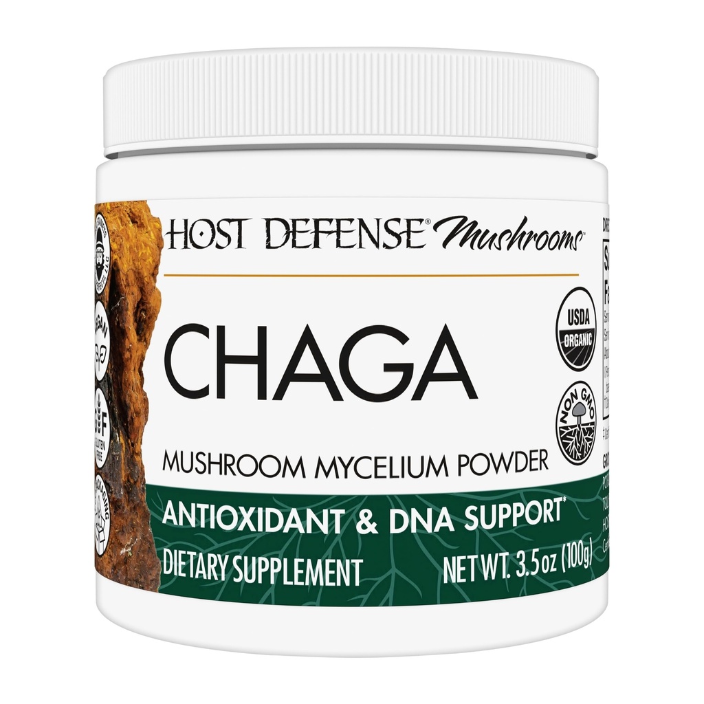 Host Defense Chaga Powder - Immune System Support Supplement - Chaga Mushroom Powder for Antioxidant Activity Support - Dietary Mushroom Supplement - 3.5 oz (66 Servings)*