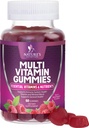 Multivitaminové gumy pro dospělé s vitamíny A, C, D, B12 - Gumové multivitaminy pro denní nutriční podporu s vitamíny a minerály pro ženy a muže, Příroda Multi VIT Vitamin - 60 Gummies