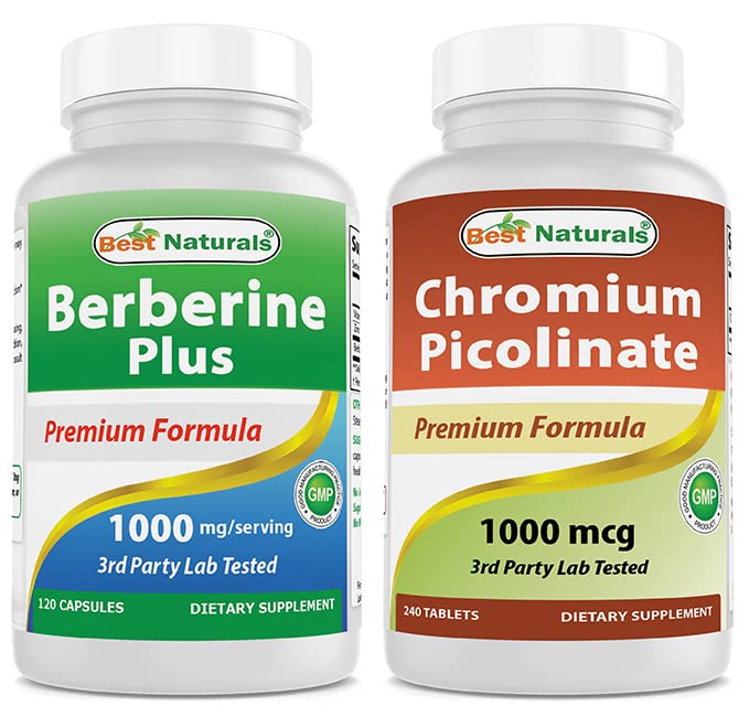 Nejlepší Naturals Berberine Plus 1000mg & Chromium Picolinate 1000mcg