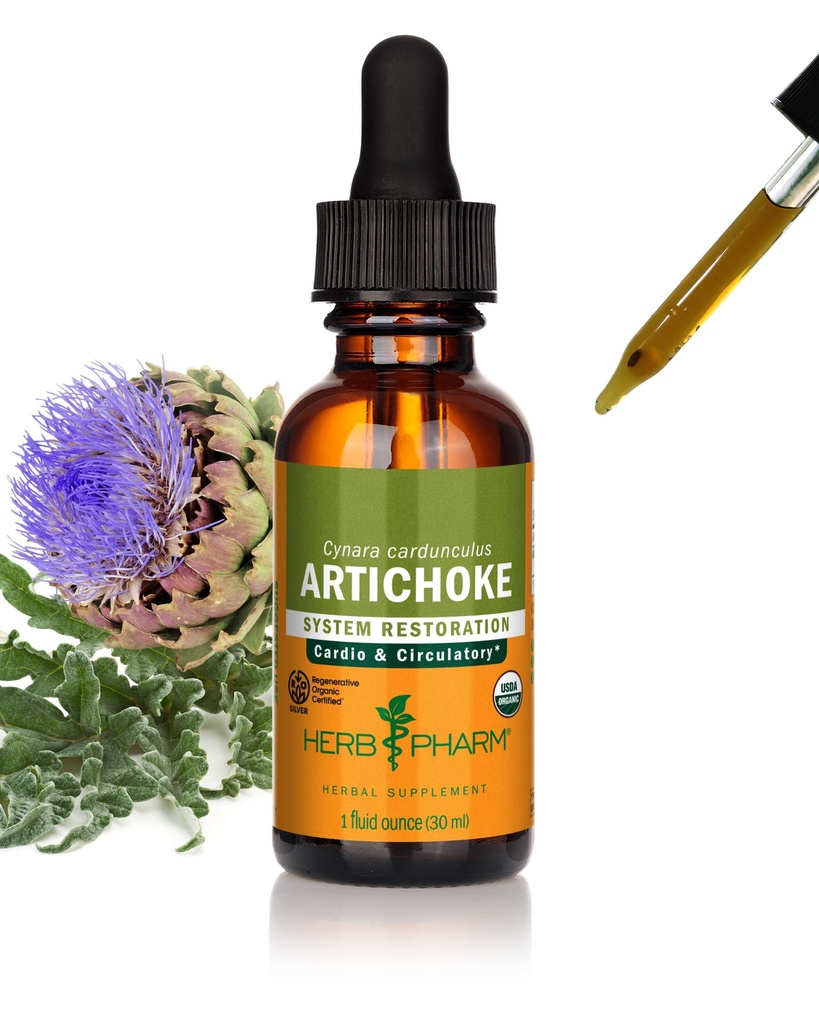 Herb Pharm Certified Organic Artichode Liquid Extract for Cardiovactical and Circulatory Support - 1 Ounce