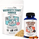 Legendairský mléčný slunečník Lecithin + Brewer 's Yeast Powder - Doplněk k laktaci pro zvýšení přísunu a podpory přilepeného mléka