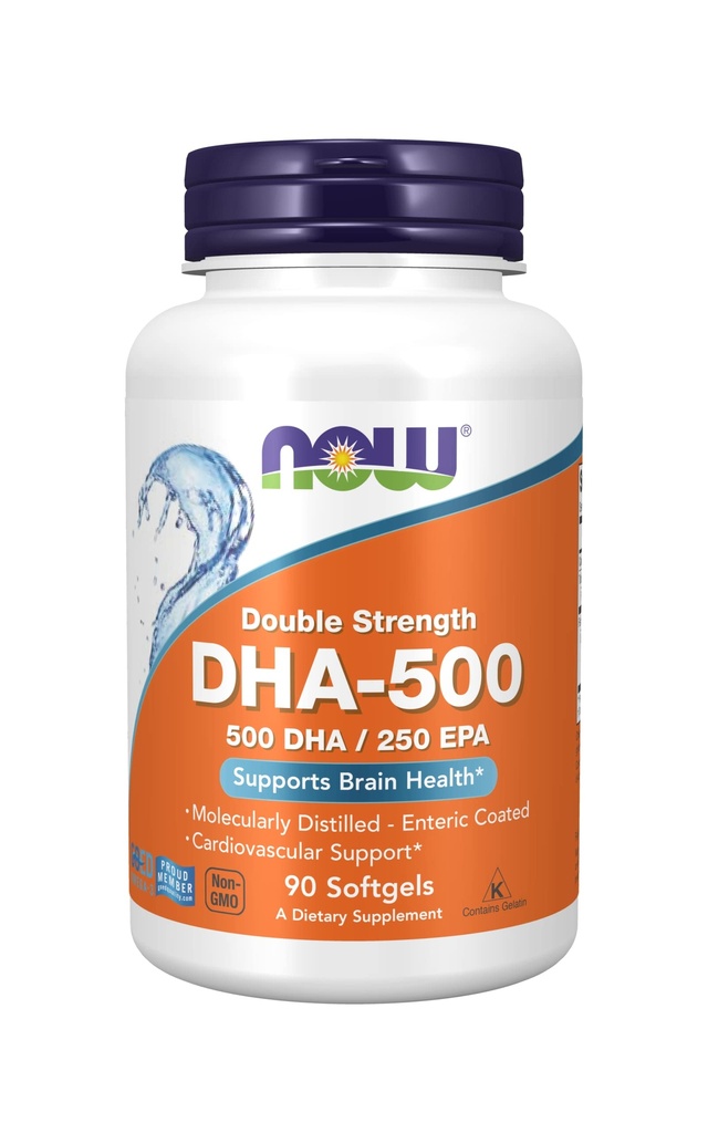 DHA-500, 90 Softgels by Now Foods (Balení po 2)