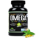 Flax Seed Oil - Omega 3 Super Blend s DPA, EPA, DHA, ALA a GLA s rybami, brutnáním a organickým olejem - Více než 2,400 Miligram síla - Lepek zdarma - Made in The USA - 60 SoftGels