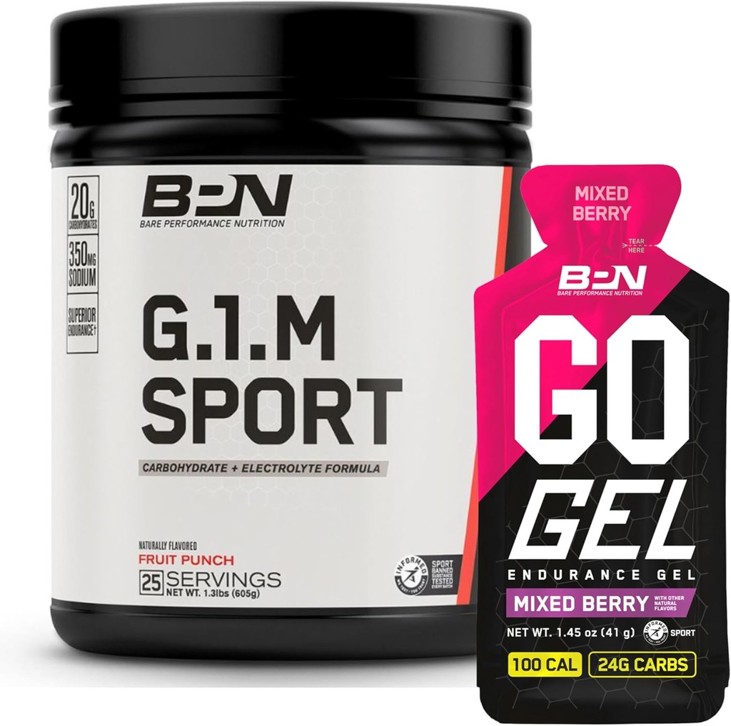 BARE VÝKONNOST VÝPOČET BPN G.1.M. Sport Endurance školení Palivo & Go Gel Endurance Gel Mixed Berry Bundle