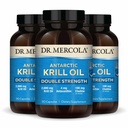 Dr Mercola Antarktida Krunýř Oil Double Strength - 2 000 mg - Omega33 dodatek s EPA & DHA - Podporuje mozek, srdce, společné a imunitní zdraví - GMO- Free & gluten- 270 Kapsle (90 Služeb)