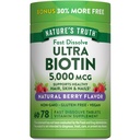 Nature 's Truth Biotin 5000mcg OF 124; 78 Fast Disolution Tablet OF 124; Natural Berry Flavor OF 124; Vegan, Non- GMO, Gluten Free