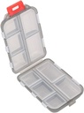 Pouzdro na pilulky - Přenosné doplňky Tablet Container Box s 10 Compartments - Medicine Capsule Vitamin Skládací Pořadatelný Pojistka Držák na cestovní výlet Kapsa - Čiré černé