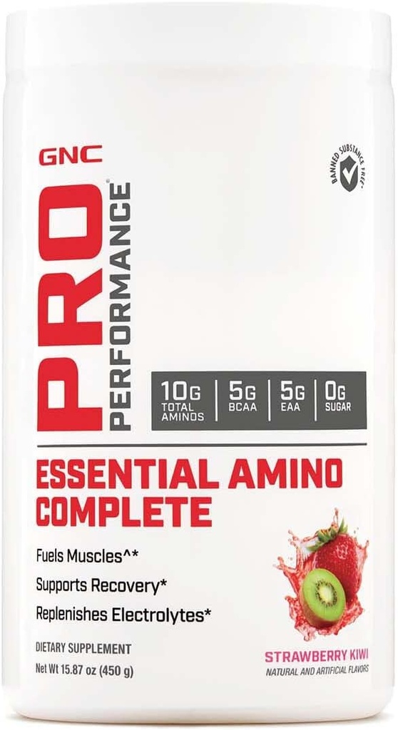 GNC Pro Performance Essential Amino Complete, Strawberry Kiwi, 15.87 oz., Podporuje svalovou obnovu