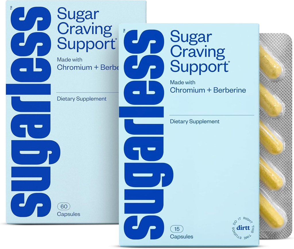 Cukrovinky Stop Cukrovinky Doplatek Bundle - Přírodní Craving Blocker s Berberine, Chrom, CoQ10 & L-Theanine - 30 Count & 15 Count cestovní velikosti, Non- GMO & gluten- zdarma