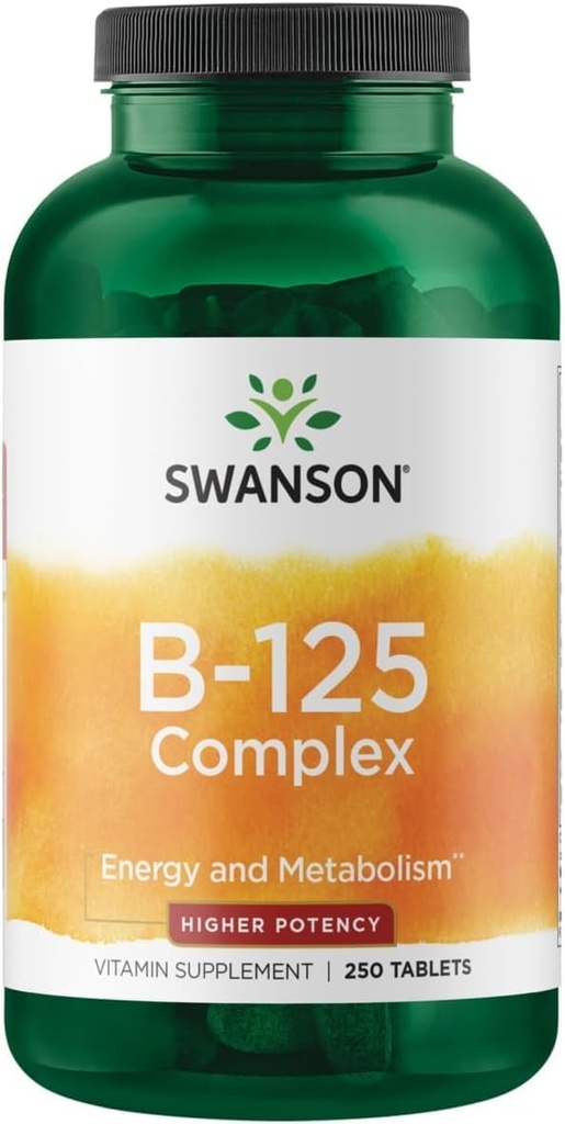 Swanson Vitamin B- 125 Komplexní 250 Tabs