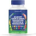 Superfood MD Eye Health Vitamíny s Bilberry Lutein & Zeaxanthin Lycopene Resveratrol Grape Seed Extract Astaxanthin- AREDS 2 - Oční vitamín - 60 Kapsle