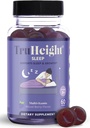 TruHeice Sleep Gummies - Děti a dospívající Přírodní spánková pomoc pro maximální růst - Pediatrické Doporučené - Děti Melatonin Gummy - Melatonin, Ashwagandha, L Theanine, Lemon Balm, Ages 4 +, Smíšené Berry Flavor