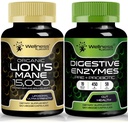 WELLNESS LABSRX Lions Mane Kapsle 124; Digestivní Enzymy Kapsle
