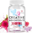 3000 MG Creatine Monohydrát pro ženy a muže, Creatine pilulky s BCAA & Hydrolyzované kolagen Creatin žvýkací tablety pro výkon a obnovu, síla, Dragon Fruit Flavor, 90 Tablety