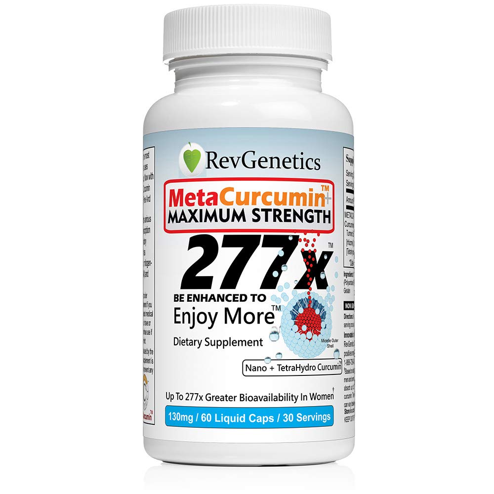 REVGENETIC MetaCurcumin 277x Super Curcumin + TetraHydroCurcumin (60 kapalných tobolek)