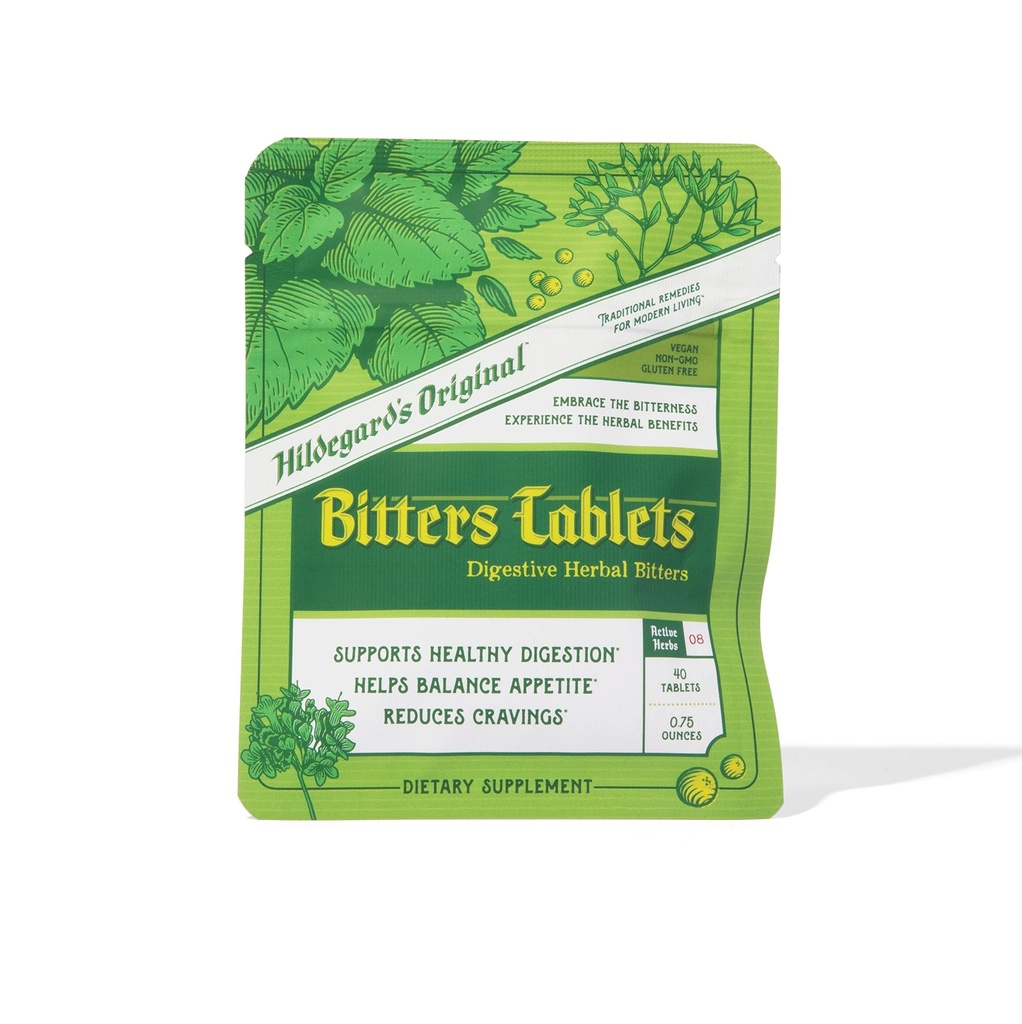 Hildegard je původní Bitters Tablety: Bylinné Remedy pro podporu půst, Ledviny Játra čištění Detox & opravy, Heartburn, & Digestion doplňky