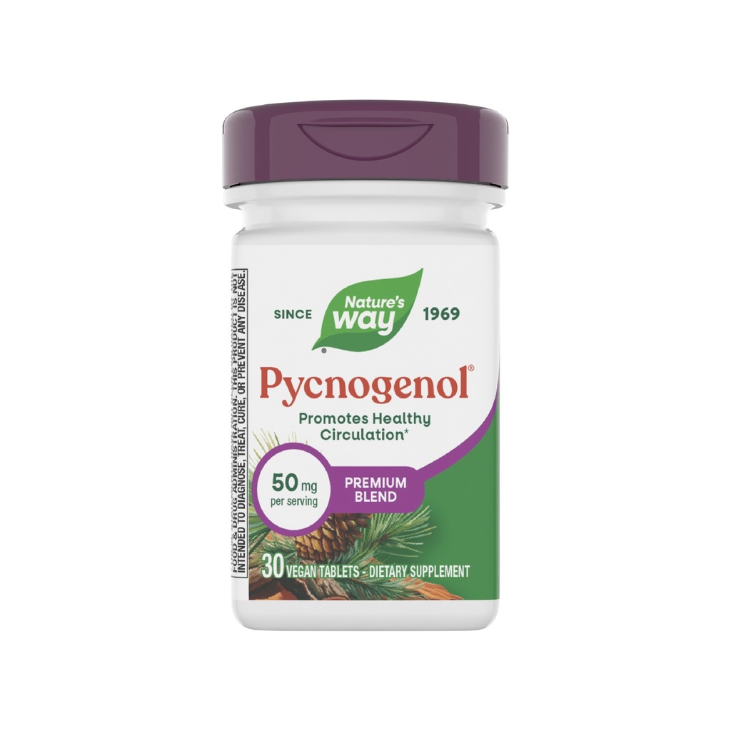 Nature 's Way Pycnogenol, Promotes Health Circulation *, 30 Veganských tablet
