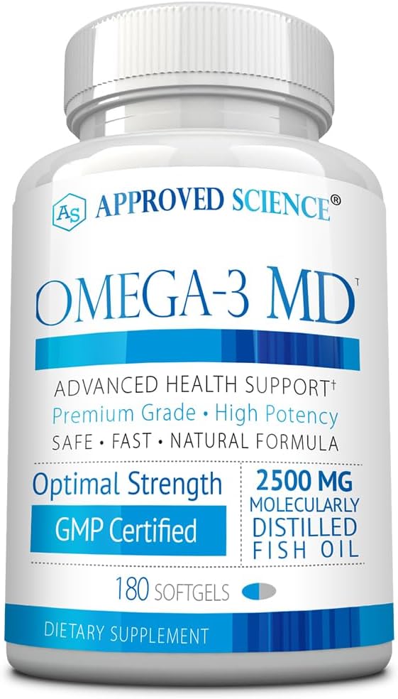 Omega-3MD - Rybí olej EPA & DHA - Zlepšit kognitivní zdraví - 1 láhev - 3 měsíční dodávka