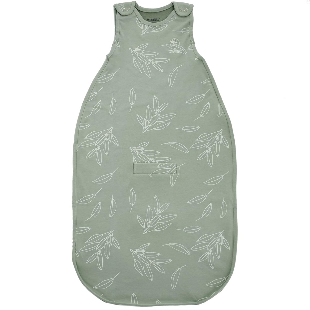 Woolino Merino Wool Ultimate Baby Sleep Sack - 4 sezóna Baby Wearable Blanket - Two- Way Zipper nastavitelný spací pytel pro děti a Toddlers - univerzální velikost (2-24 měsíců) - Sage