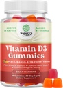 Natures Craft Vitamin D3 Gummies pro denní wellness - Delicious D Dospělí s 2000IU na Serving Bone Muscle & Imunitation Support Non- GMO Gelatin gluten zdarma (30 Day Supply)