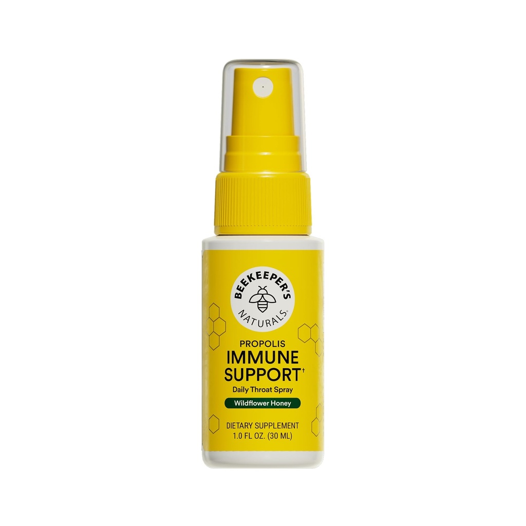 Propolis Krční sprej Beekeepers Naturals - 95% Bee Propolis Extract, Natural Imunitation Support & Sore throat Relief - Antioxidanty, Keto, Paleo, gluten- Free (1.0 oz) (balení po 1)
