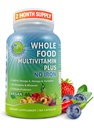 Vegan All Food Daily Multivitamin Without Iron, Methylovaný Multivitamin pro ženy a muže, Made with Fruits & Zelenina, B- Complex, Probiotika, Enzymy, CoQ10, Omegas, Turmeric, Non- GMO, 180 Počet