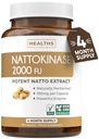 Zdravotní Harmony Nattokinase 2000 FU (Non- GMO) Výkonný doplněk Nattokinázy Vyrobeno z přirozeně fermentovaných sójových bobů - (4 měsíce dodávky) 120 Vegan Natto Kapsle