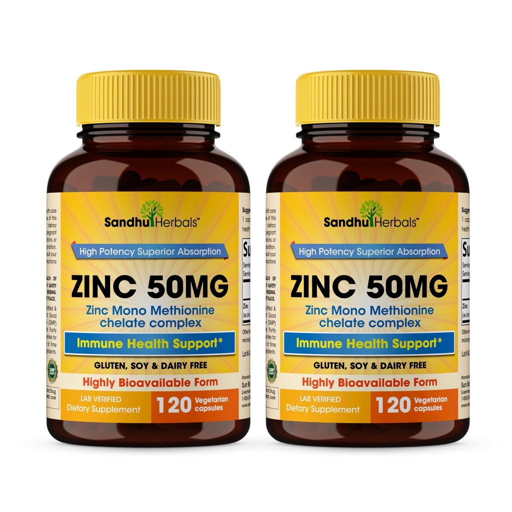 Zinek 50mg Kapsle pro muže a ženy, 240 Počet 124; Vysoce Absorbovatelné zinkové doplňky pro podporu imunitního systému 124; Zink 50 mg Mono Methionin Chelated Complex 124; Pomáhá při zdraví pokožky a celkové imunitě