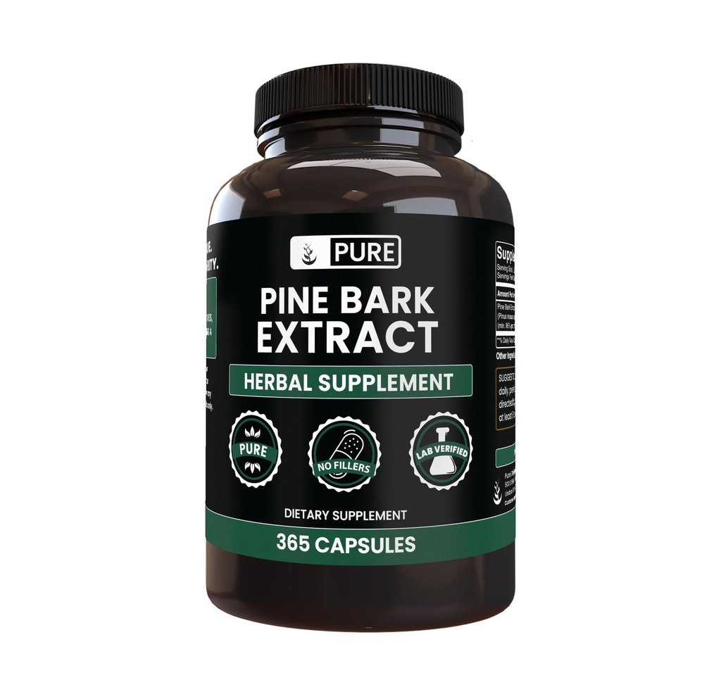 PURE ORIGINAL INGREDIENTS Pine Bark Extract (365 Kapsle) Ne hořčík nebo rýžové plnidla, Vždy čisté