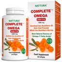 Nattura Kompletní Omega 3-6-7-9, Pure Sea Buckthorn Oil, European Quality, from Unrafinated, Cold Pressed All Sea Buckthorn Wild Berries - 1,200mg - 2 láhve