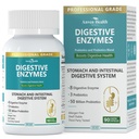 800mg trávicí enzymy pro muže a ženy s probiotikou a organickou prebiotikou, 8 klíčových enzymů, proteáza, amyláza a lipáza pro nadýmání, útlum plynu, non- GMO 124; 90 Kapsle