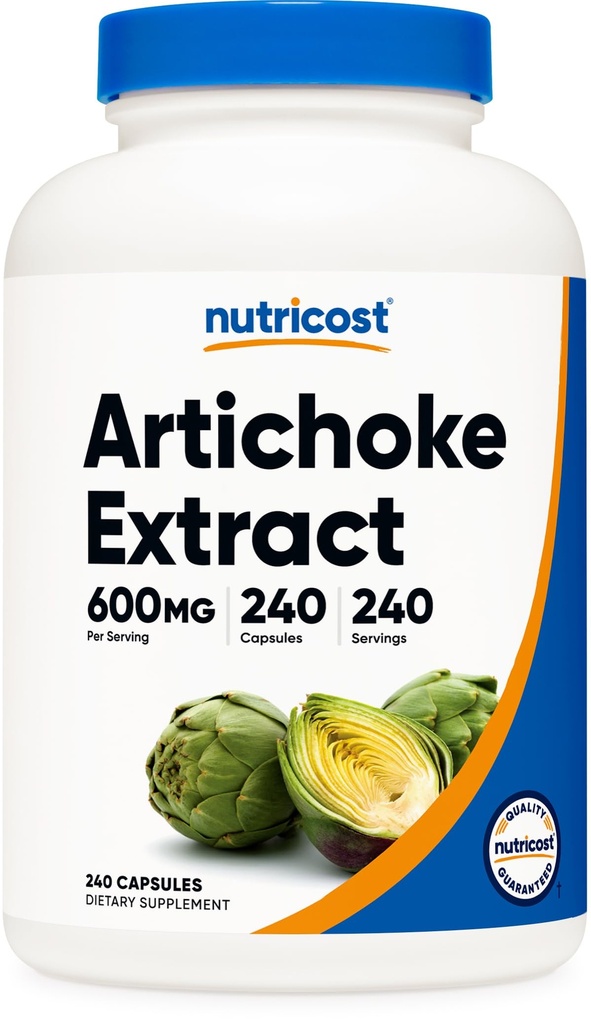 Nutricost Artichoque Extract 600mg, 240 Vegetariánské kapsle - Gluten Free, Non- GMO