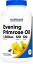 Nutricost Evening Primrose Oil 1,300mg, 120 Softgels - Cold Pressed, Non- GMO, Gluten Free, 120 Servings