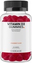 Codeage Vitamin D3 Gummy Vitamíny, Vitamin D3 5000 IU Gummies Cholekalciferol 125 mcg - 2-Month Supply - Soft Pectin- based, Animal Gelatin- Free Vitamíny Gummy, Jahoda, Gluten- Free - 60 Gummies