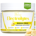 Nulový cukr - Banana Cream Electrolytes Powder - Refreshing Hydration - Kofein Free Energy with All Natural Ingredients - Vegan, Keto & Paleo - Sugar Free Electrolytes Powder Drink Mix - 37 Servings