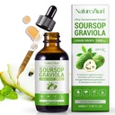 Soursop Graviola Liquid Drops - Soursop Bitters Liquid - Soursop Leaves Extract - Natural Antioxidant - Cell Support & Regeneration - Imunitate Boost - Relax - Játra a spánek (1)