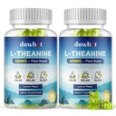 L- Theanine Gummies 400mg, Žvýkací Theanine Dodatek pro dospělé a děti 4 +, Přírodní stres Relief, zzZ & Focus Dodatek, Vegan, Nízký cukr, Non- Drowsy, Lemon Flavor, 120 Chewables