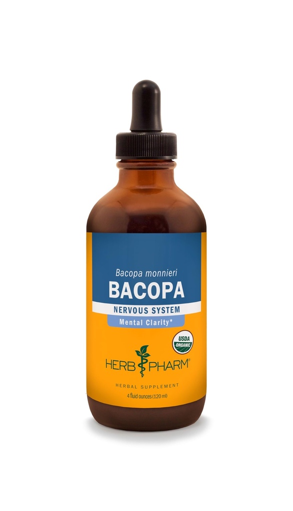 Herb Pharm Certified Organic Bacopa Liquid Extract pro podporu mozku - 4 Ounce