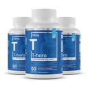 Základní prvky mužský doplněk zdraví - Muscle Support & T-Health with DIM, Ashwagandha, Shilajit, Více 124; T-Hero 60 Vegan Kapsle (3-Pack)