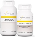 Integrační terapeutika Bundle s aktivní B- Complex, 60 Kapsle & Magnesium Glycinate Plus, 120 Tablety - Aktivní B- Complex na podporu energetického metabolismu * - Podpora zdraví mozku, srdce zdraví & nerve
