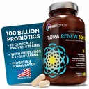 100 Bilion Probiotika - 15-Strain Probiotika pro ženy a muže, DRCaps opožděné vydání, Prebiotika, L-glutamin, Apple Pectin, Gut Lining podpora, Stálá, Non- GMO, 60 Veganské kapsle pro dospělé
